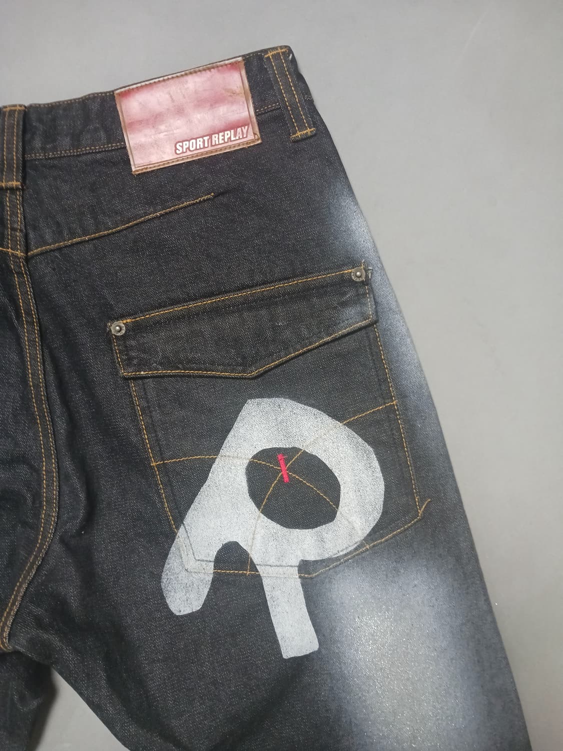 [30] 스포트리플레이 링클 와이드 블랙진 청바지 90s 올드스쿨 상품이미지9