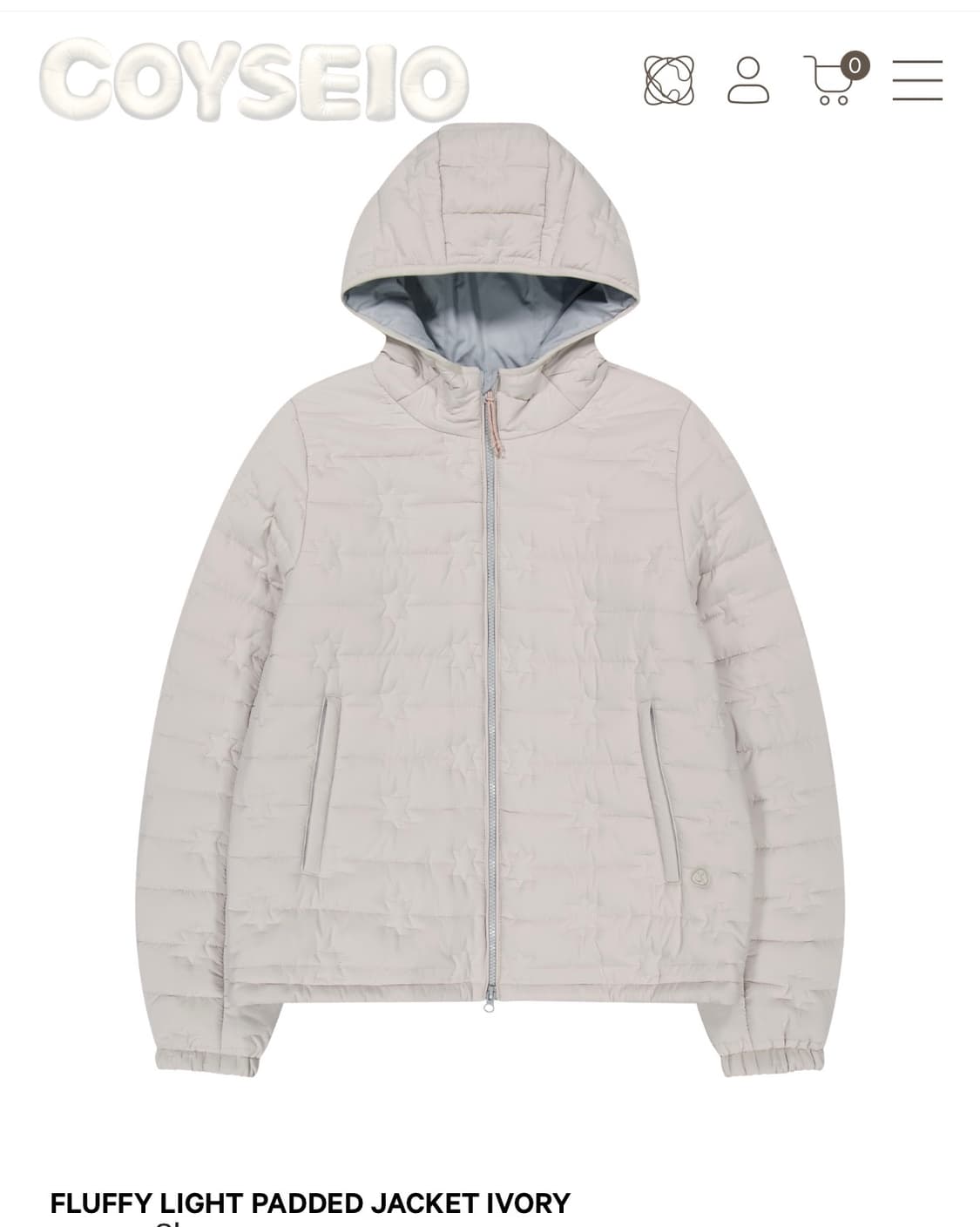코이세이오 플러피 경량패딩 - 아이보리  상품이미지1