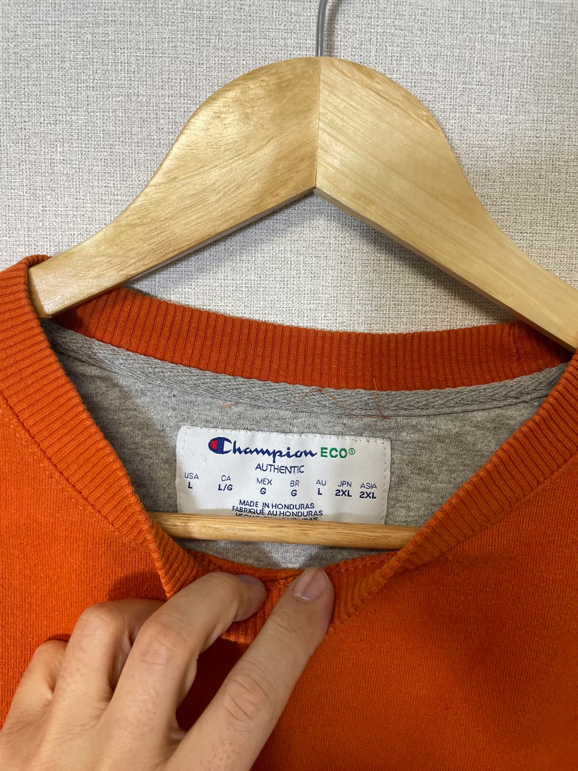 챔피온 오렌지 맨투맨 상품이미지2