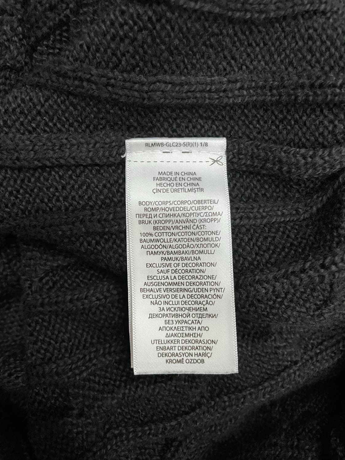 폴로 랄프로렌 케이블 니트 코튼 스웨터 블랙 상품이미지8