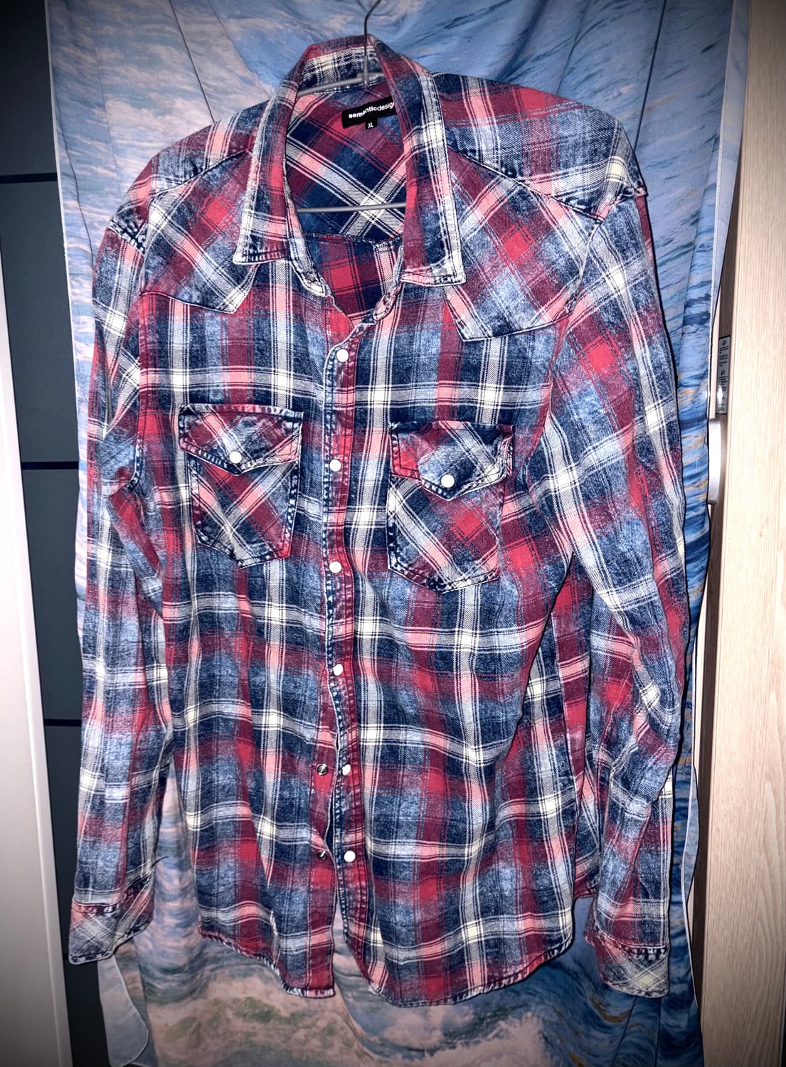 빈티지 semantic design 체크 셔츠 y2k 너드 상품이미지1