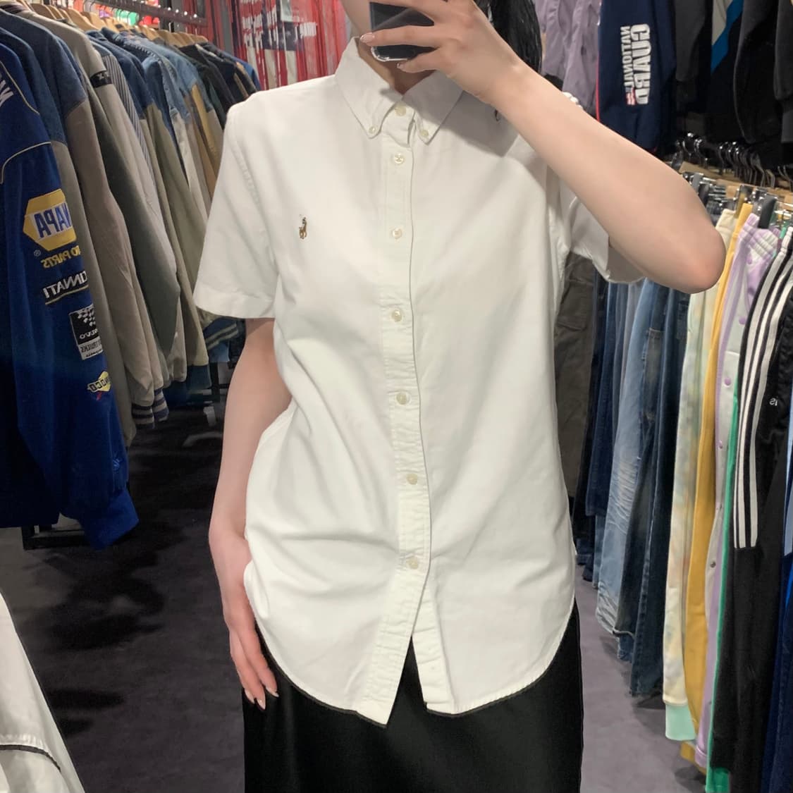 [IM] 폴로 랄프로렌 반팔 슬림핏 셔츠 화이트 상품이미지5