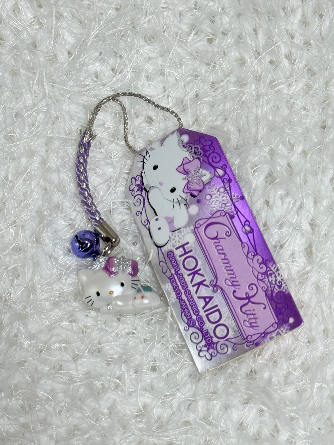 🐱💜고전 키티 훗카이도 지역한정 라벤더 챠미 키티스트랩 상품이미지1