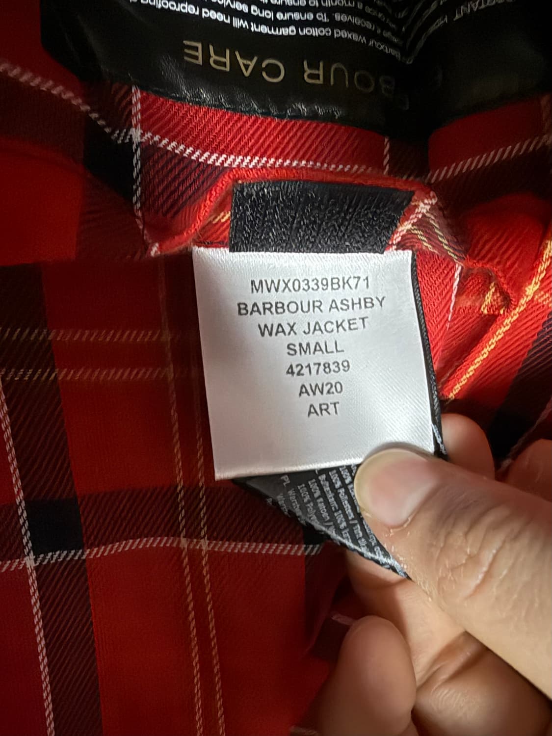 바버 애쉬비 왁스 자켓 블랙 S 상품이미지6