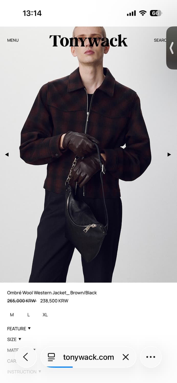 (하루 급처할인) 새상품 토니웩 울 웨스턴 자켓 L 상품이미지2