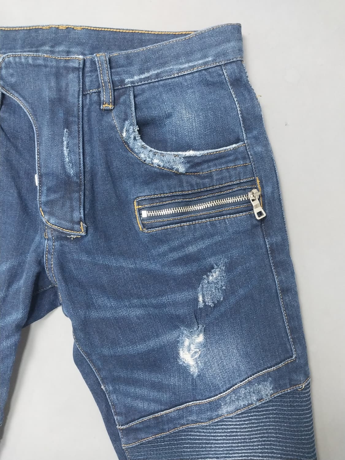 [30] 발망 데미지 디스덧댐 바이커진 청바지 상품이미지4