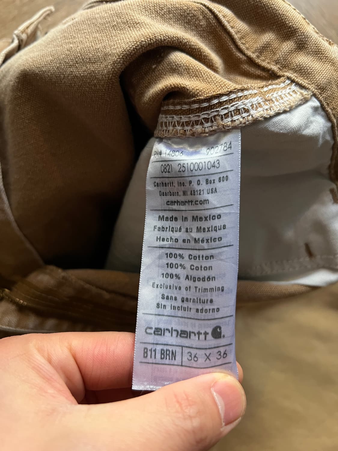 [36]칼하트 USA 브라운 싱글니 카펜터 워크 팬츠 상품이미지8