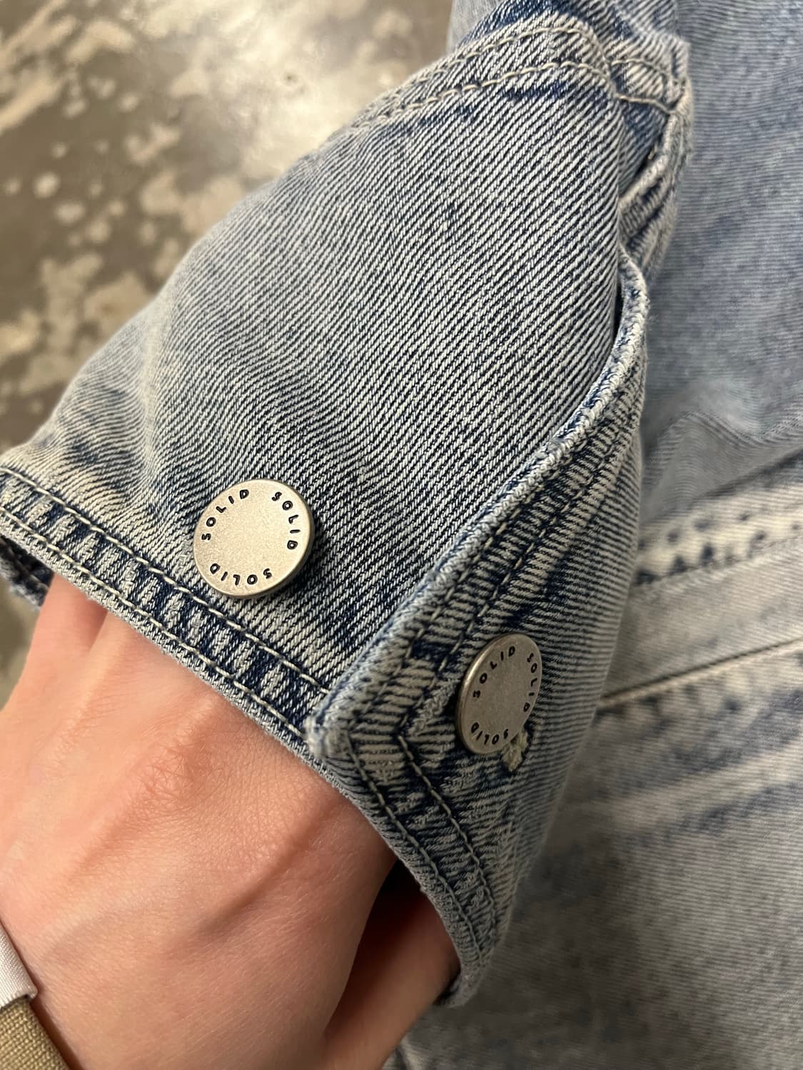 솔리드옴므 25ss 오버핏 데님자켓 100-105 상품이미지5