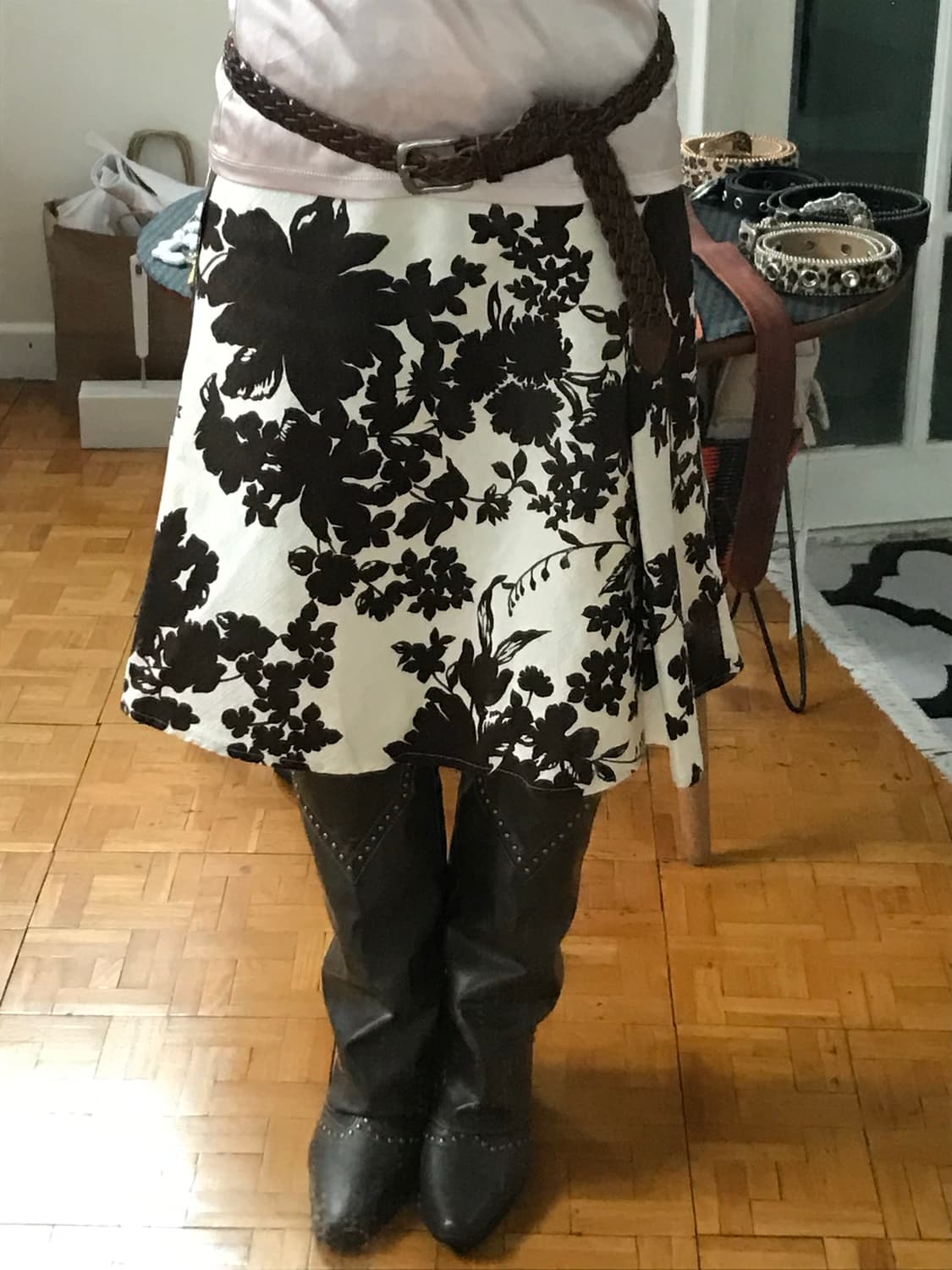 vintage pattern skirt 상품이미지1