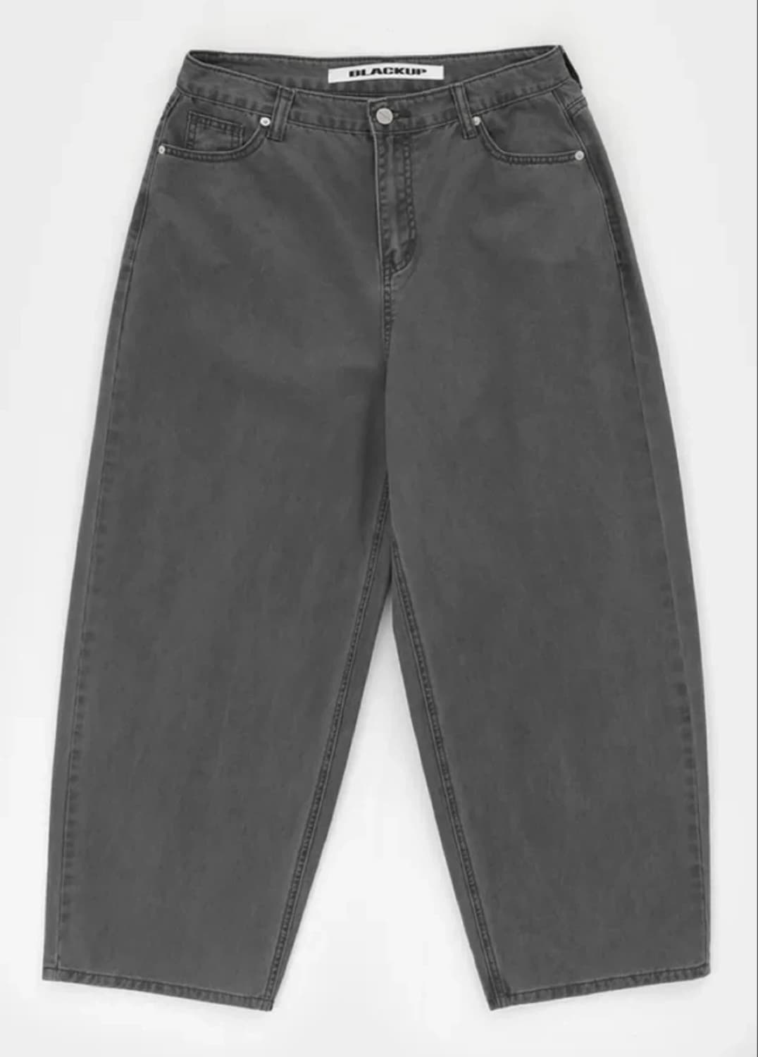 블랙업 링코 벌룬 와이드 코튼 팬츠 블랙, 그레이 s사이즈 상품이미지3