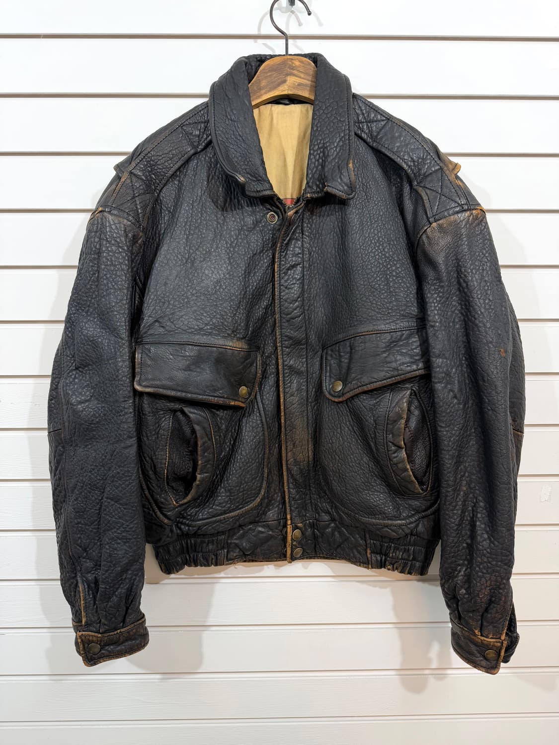 Skelly leather jacket 미군 복각 플라이트 자켓  상품이미지1