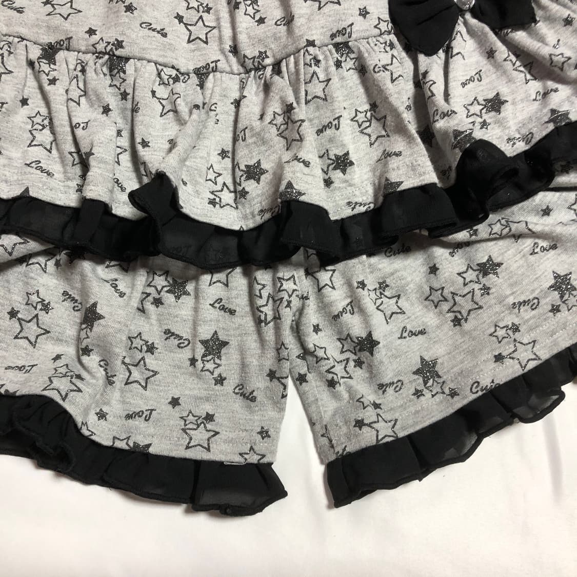별무늬 스커트 팬츠 그레이 블랙 상품이미지2