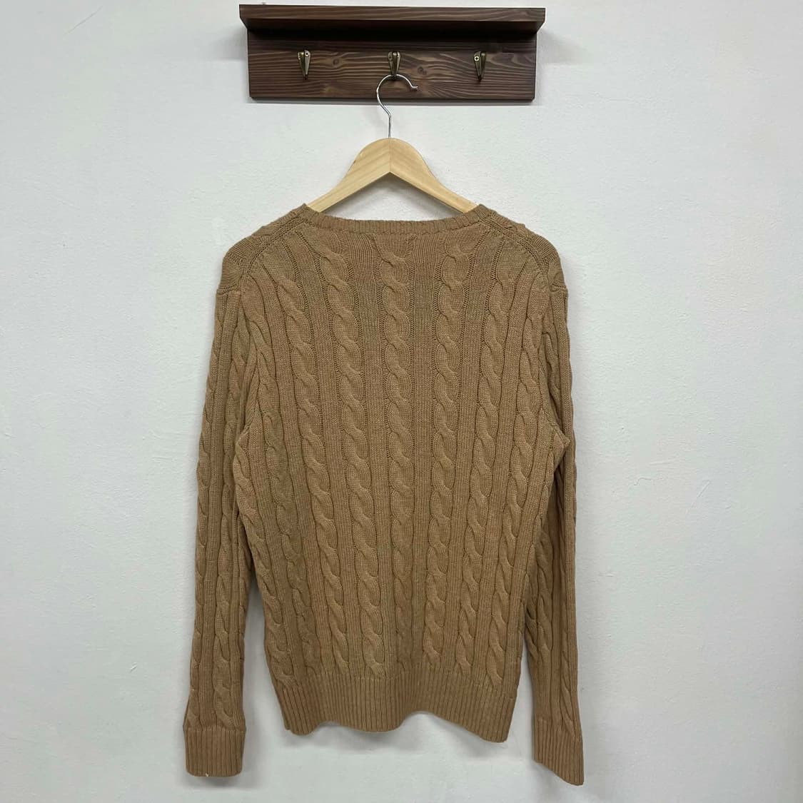 폴로 랄프로렌 신형 큐알택 베이지 케이블 니트 스웨터(S) 상품이미지6