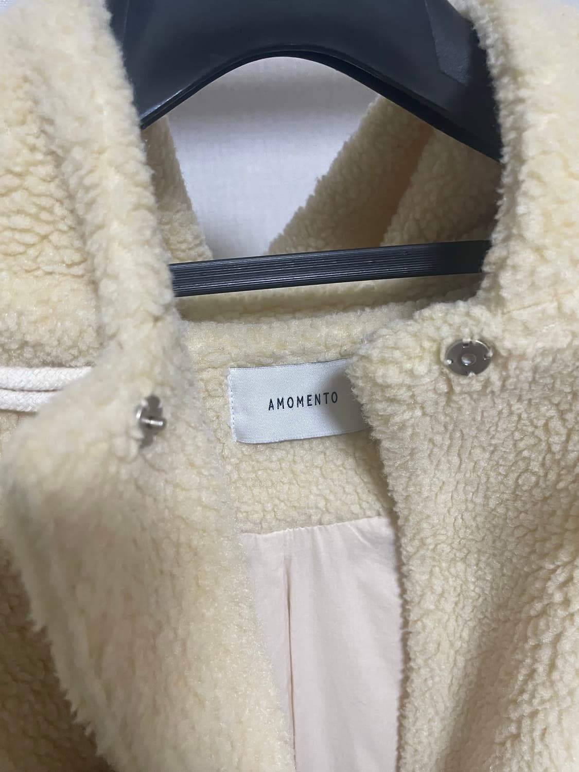 새제품) 아모멘토 퍼 토글 더플 코트 os 뽀글이 상품이미지8