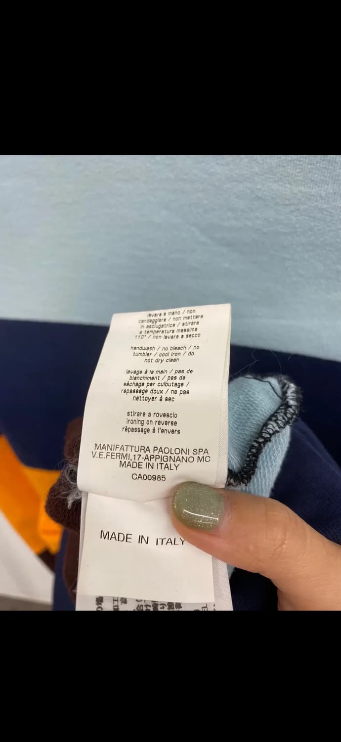 (L) MSGM 코튼 컬러 블록 스트라이프 반팔 티셔츠 숏슬리브 상품이미지6