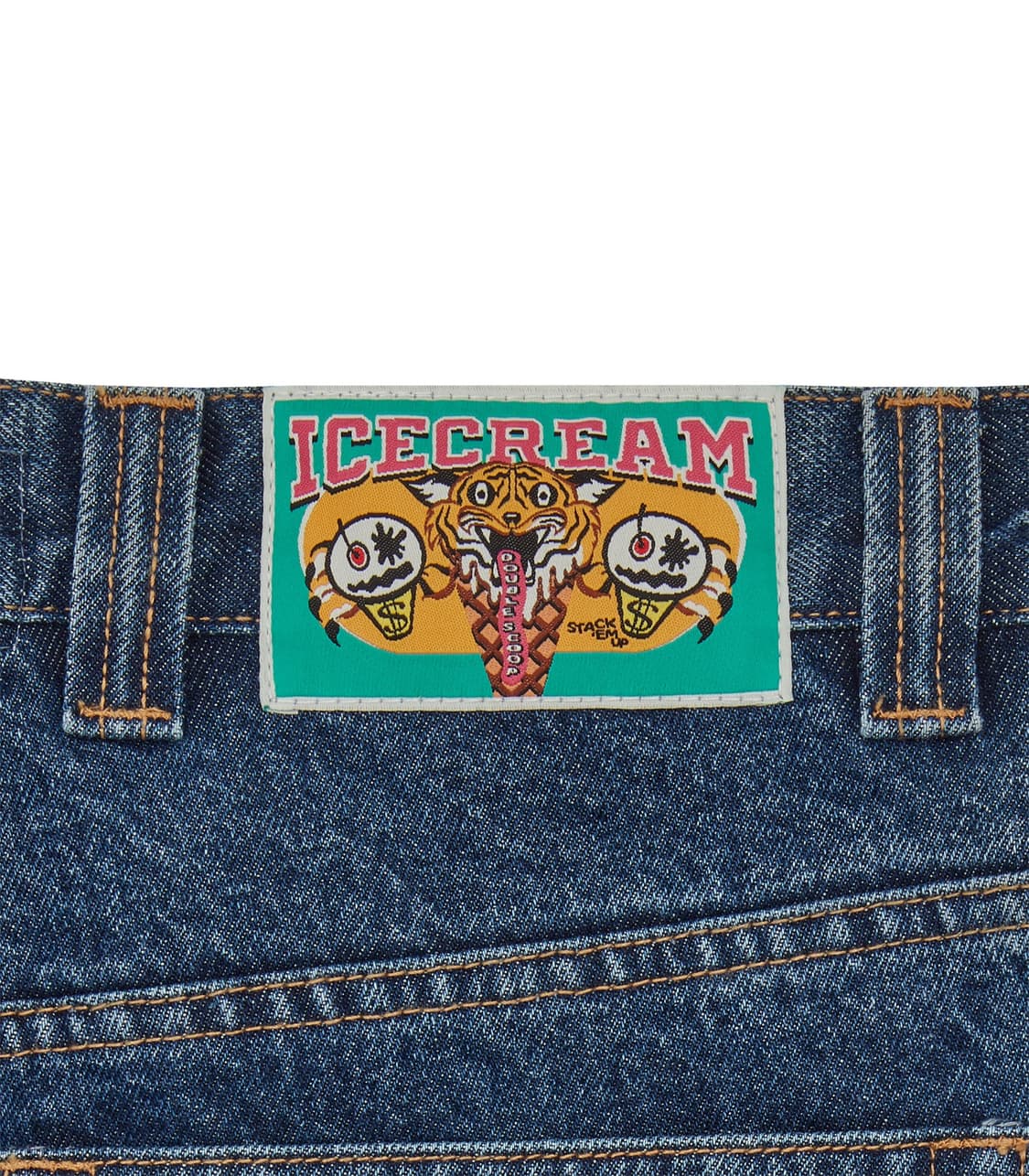 [30,32,34]BBC 아이스크림 26ss 러닝 도그 데님 팬츠/블루 상품이미지5