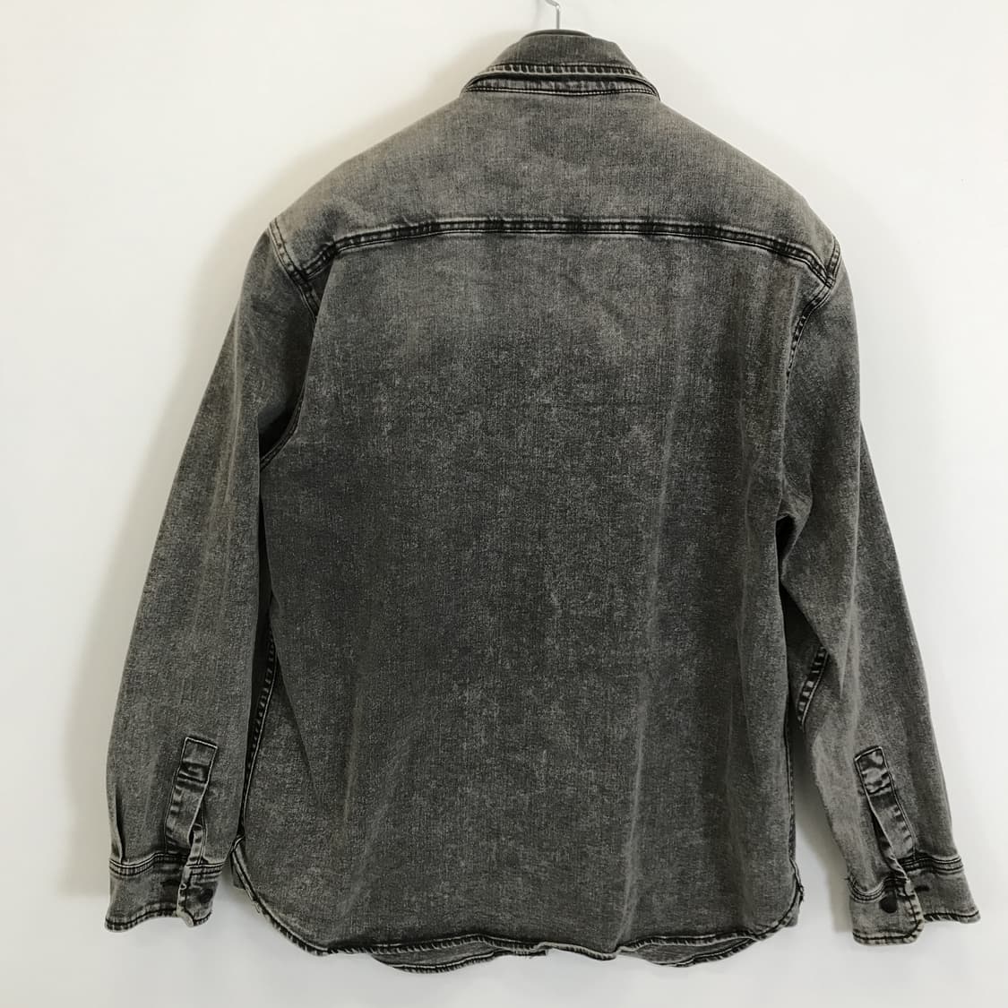 자라 워시드 흑청 그레이 데님셔츠자켓 [XL] 상품이미지3