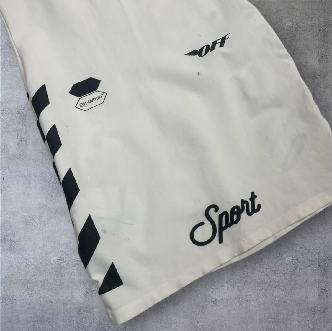 오프화이트 화이트 스포츠 로고 슬리브리스 미니 원피스 38 상품이미지10