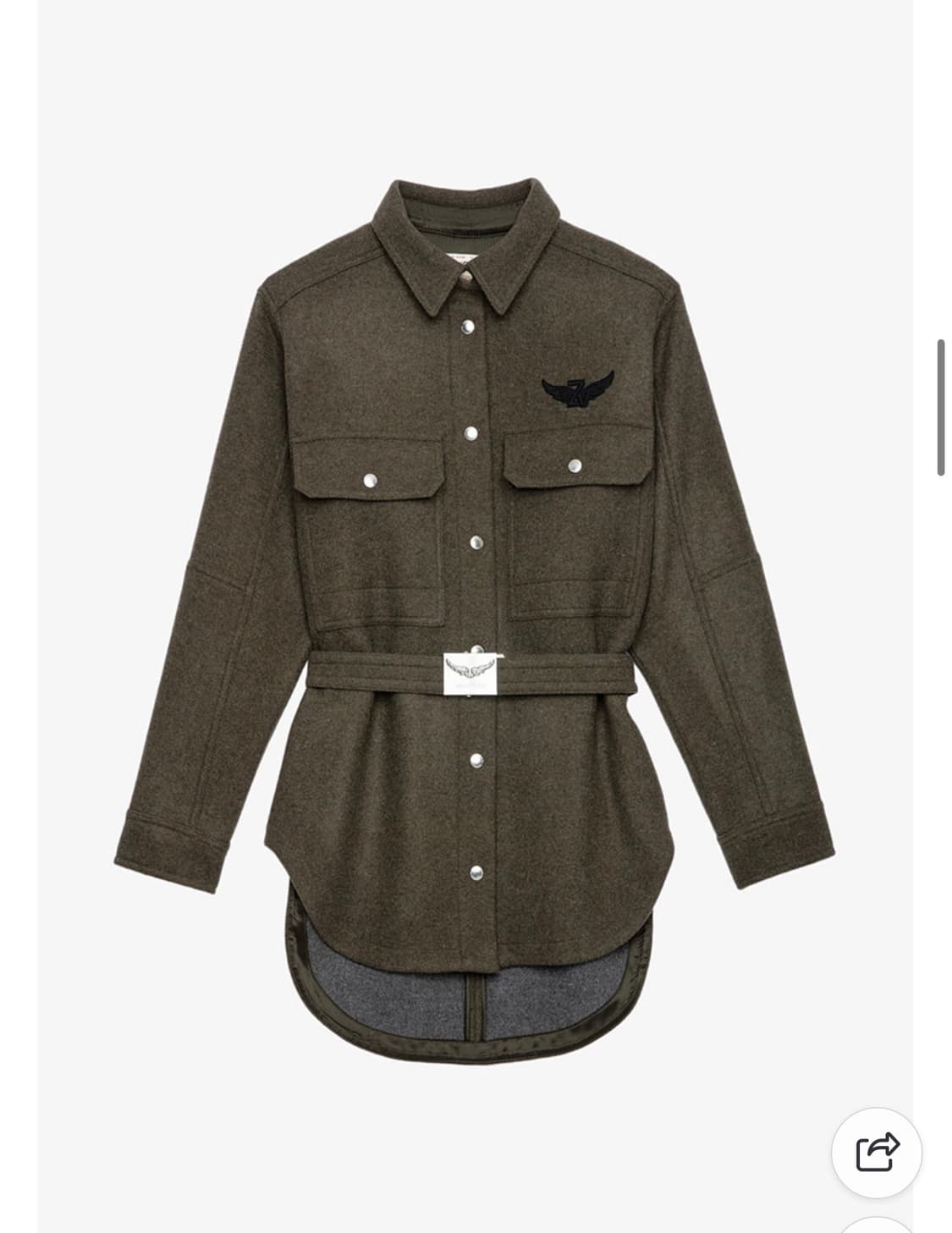 (작년구매) 자딕앤볼테르 벨티드 울 자켓 (55-66) 상품이미지4