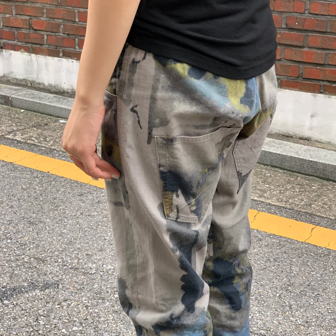 요지 야마모토 Y's 패턴 코튼 팬츠 상품이미지7