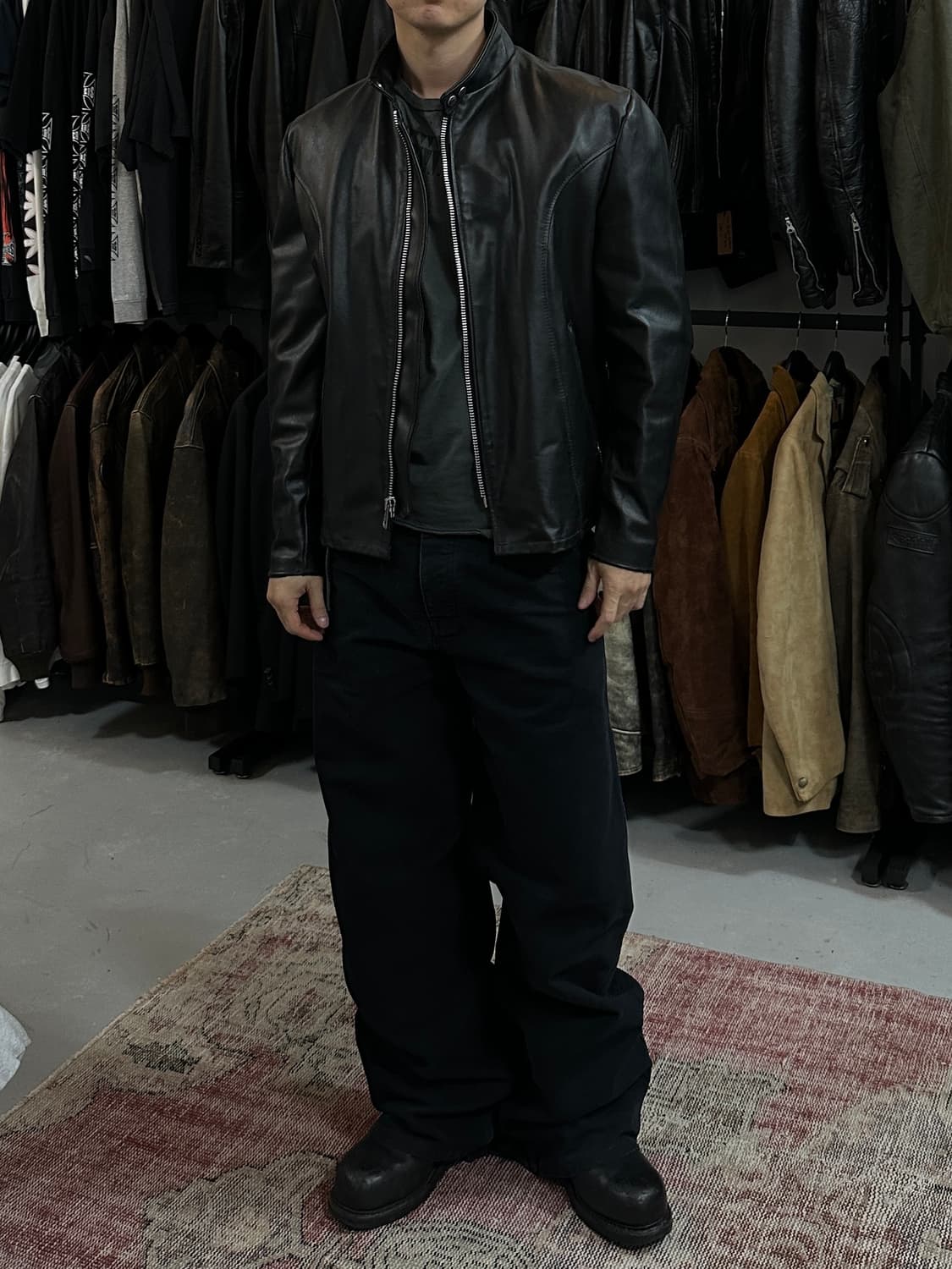80's 빈티지 Sears 시어스 모터사이클 라이더 레더 자켓 상품이미지2