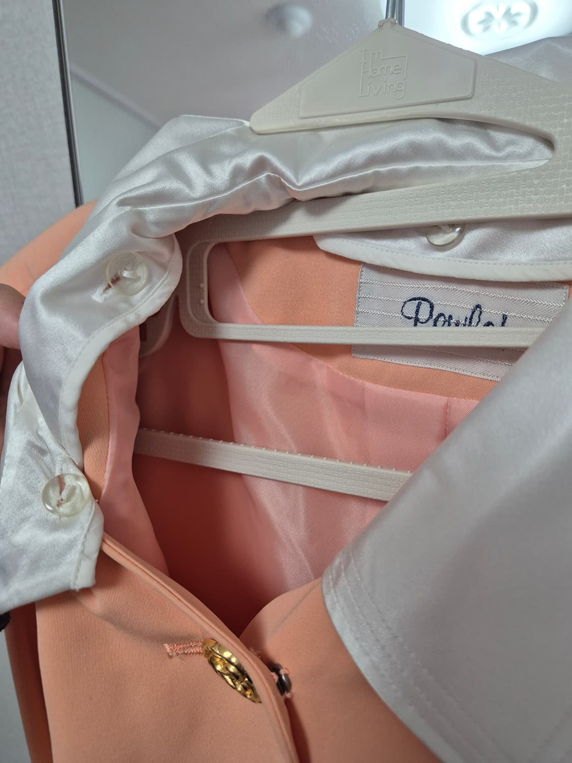 일본 빈티지 셋업 코랄 치마 자켓 세트 상품이미지2