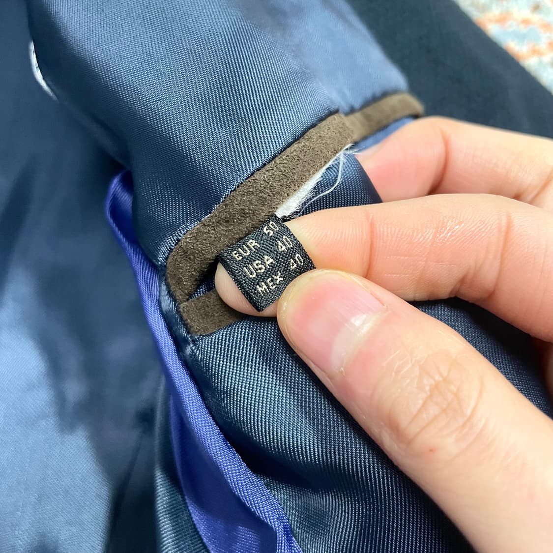 마시모두띠 네이비 엘보패치 면 블레이저 EUR50 상품이미지3