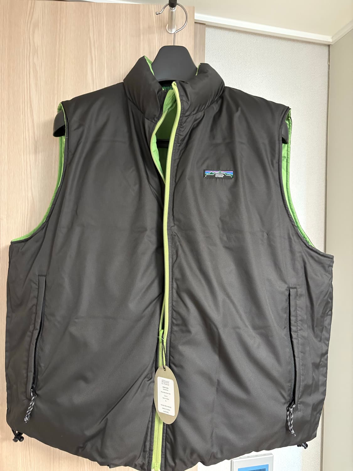 [XL] 세단올퍼포즈 리버시블 다운 베스트 그린x블랙 상품이미지4