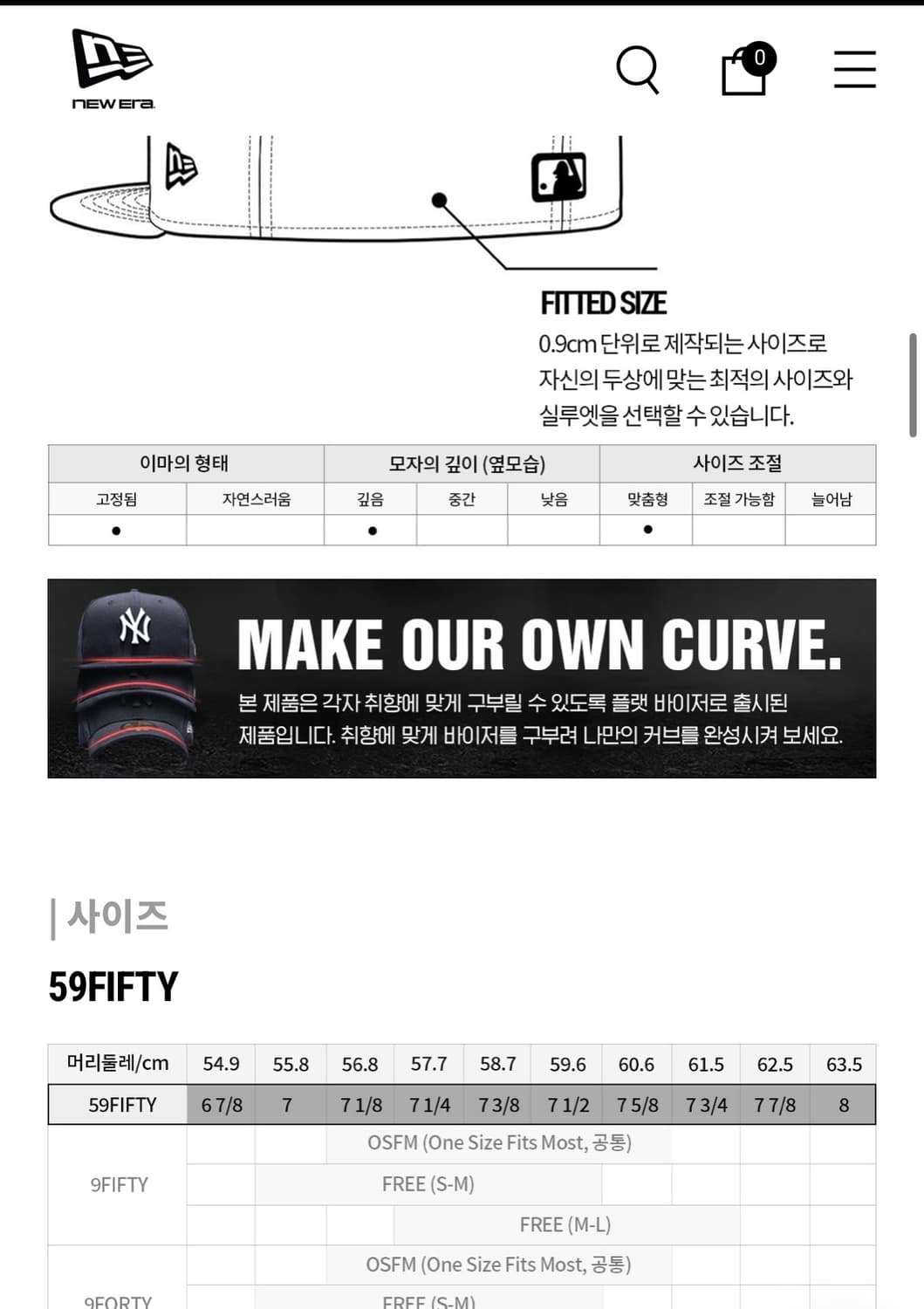 MLB 어센틱 애틀랜타 브레이브스 피티드캡 RD 네이비(사이즈712) 상품이미지4
