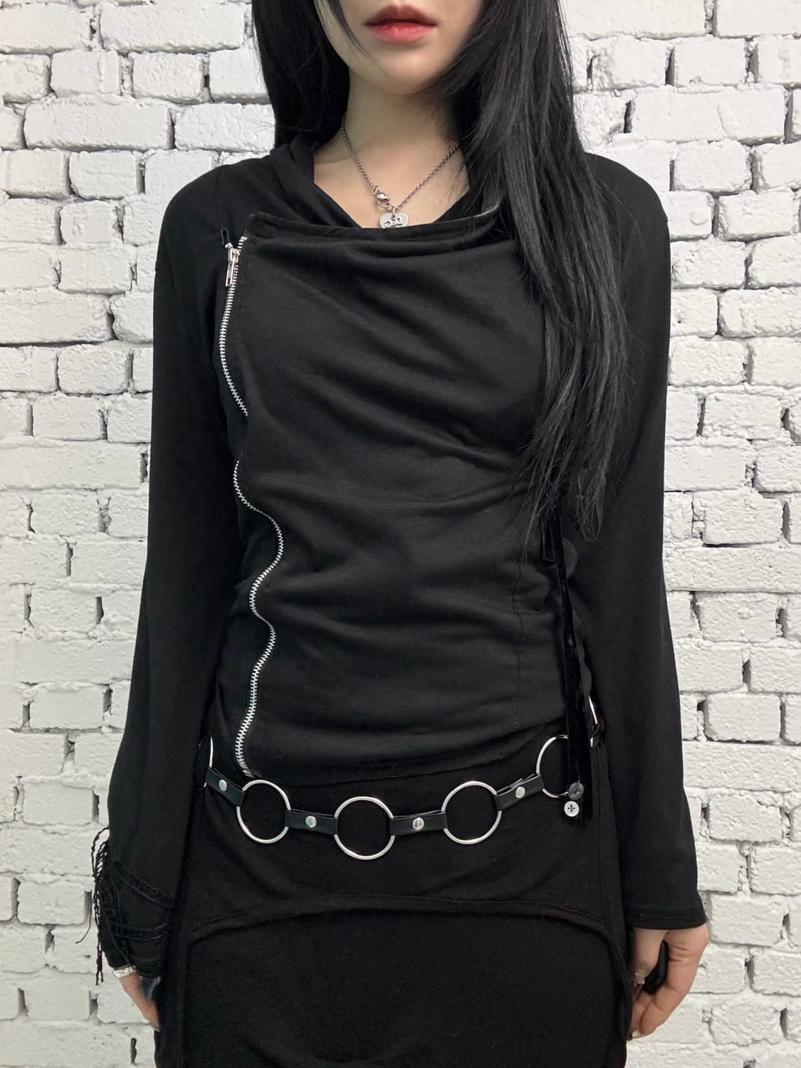 Obsidian Asym Layered Zip-up 상품이미지1