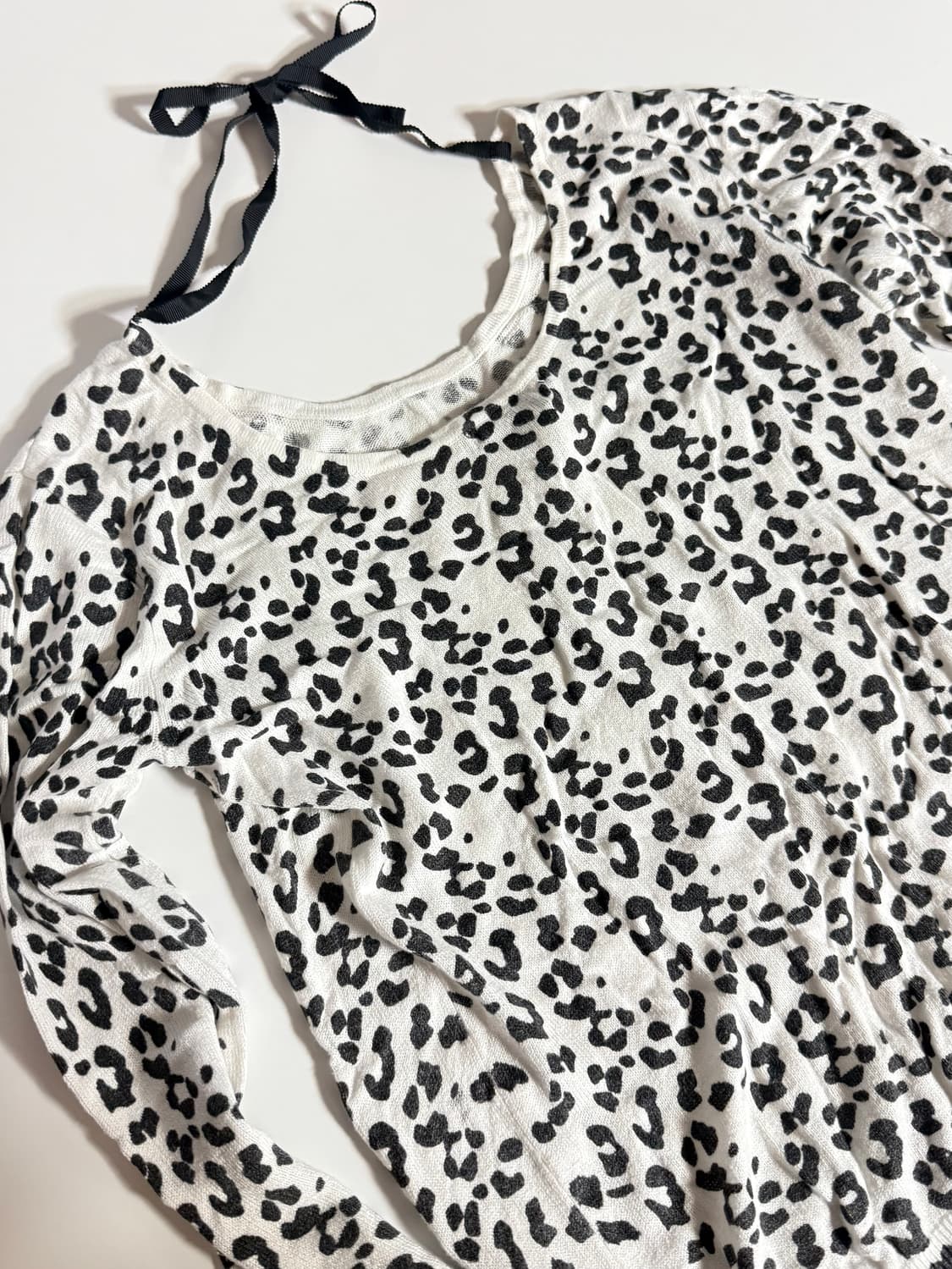 갸루 레오파드 딱붙 상의 상품이미지1