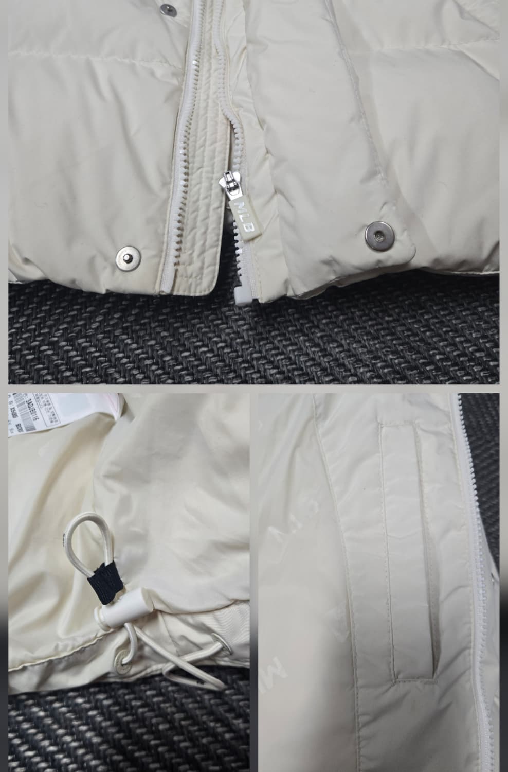 엠엘비 MLB 메가로고 푸퍼 숏패딩 크림 상품이미지4