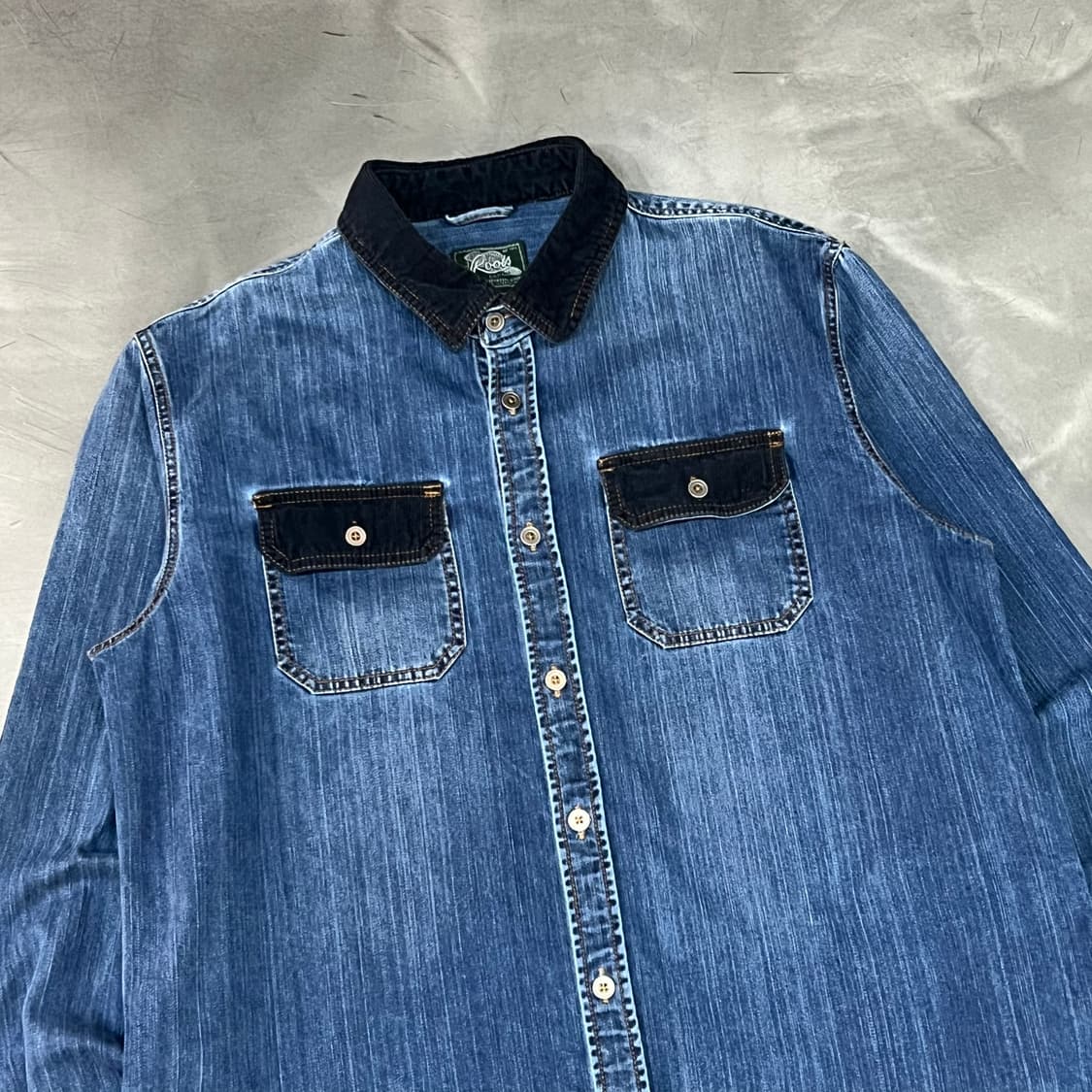  루츠 코듀로이 배색 데님셔츠 y16135 상품이미지3