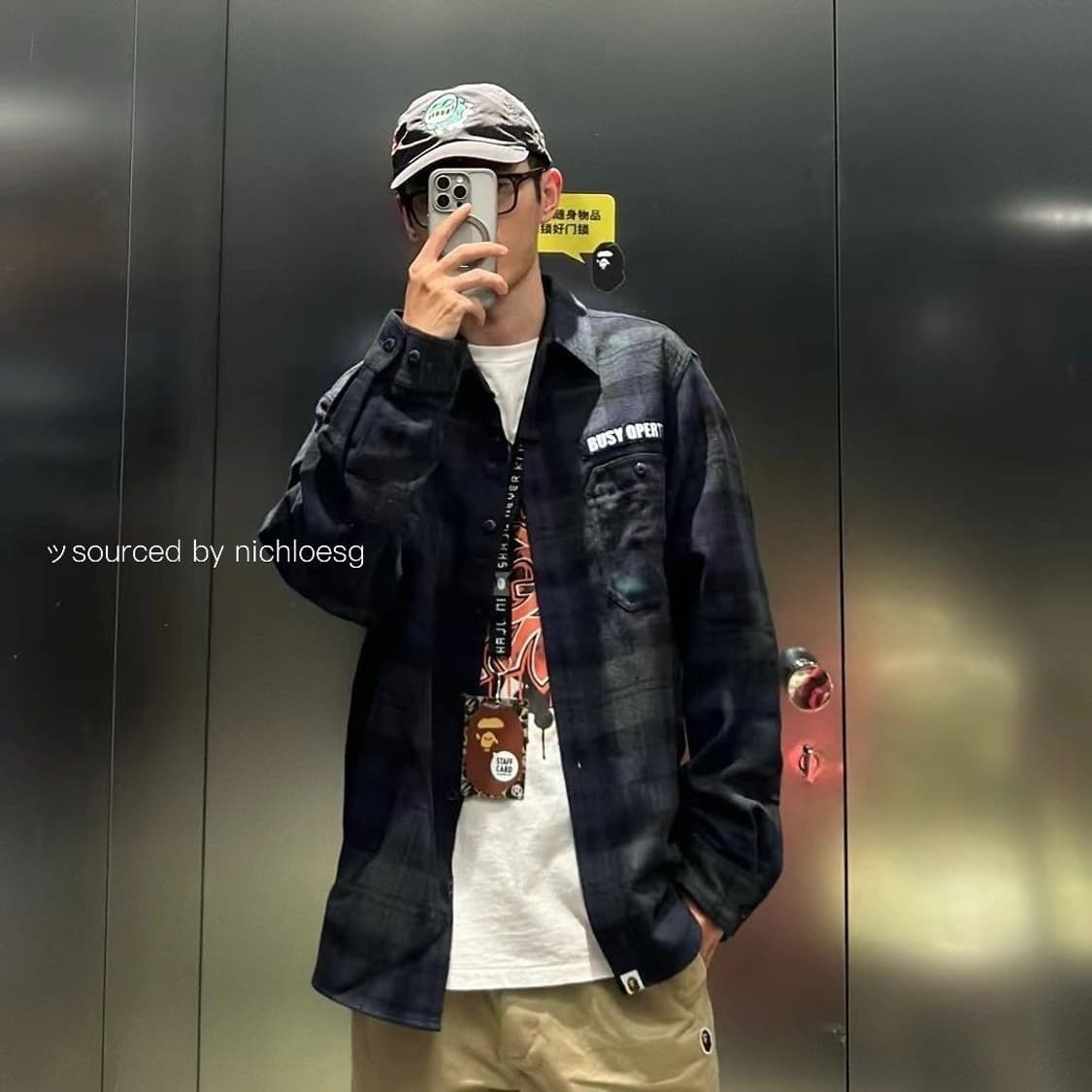 베이프 A BATHING APE Flannel Tactical Shirt 상품이미지2