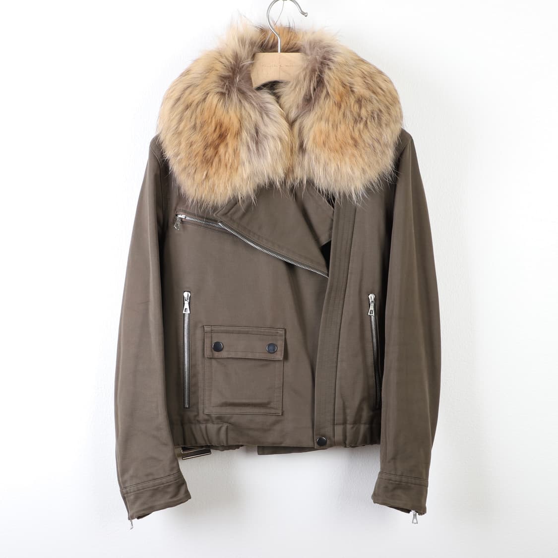 36 / Dries Van Noten 드리스반노튼 라쿤 퍼 라이더 자켓 상품이미지1