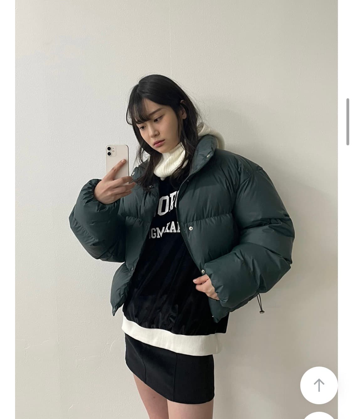 [F] 여성 크롭 노멀 덕다운 숏패딩 상품이미지2