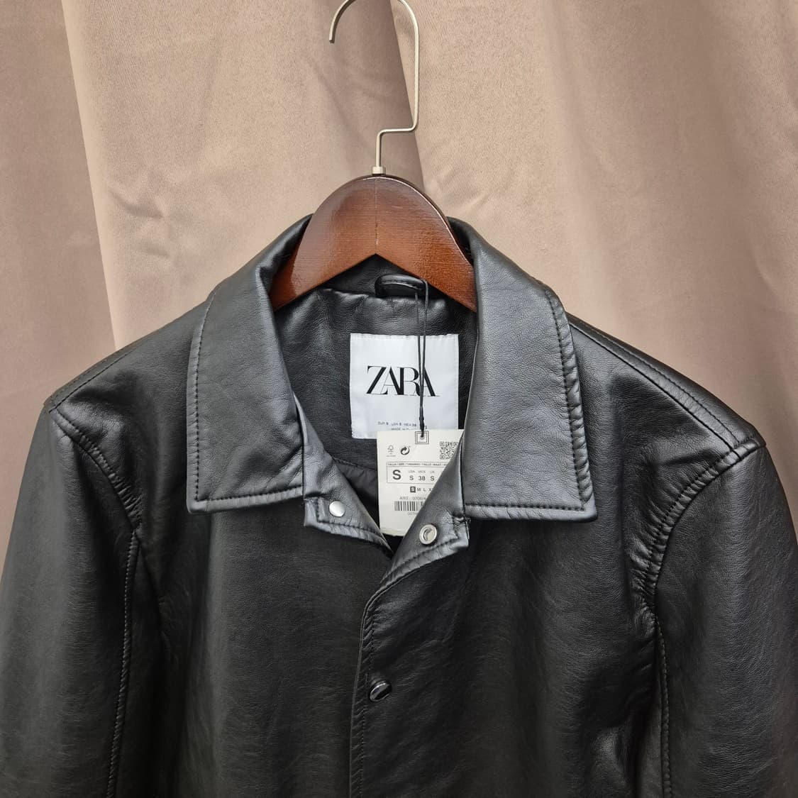 자라 레더 코치 자켓 S 상품이미지2