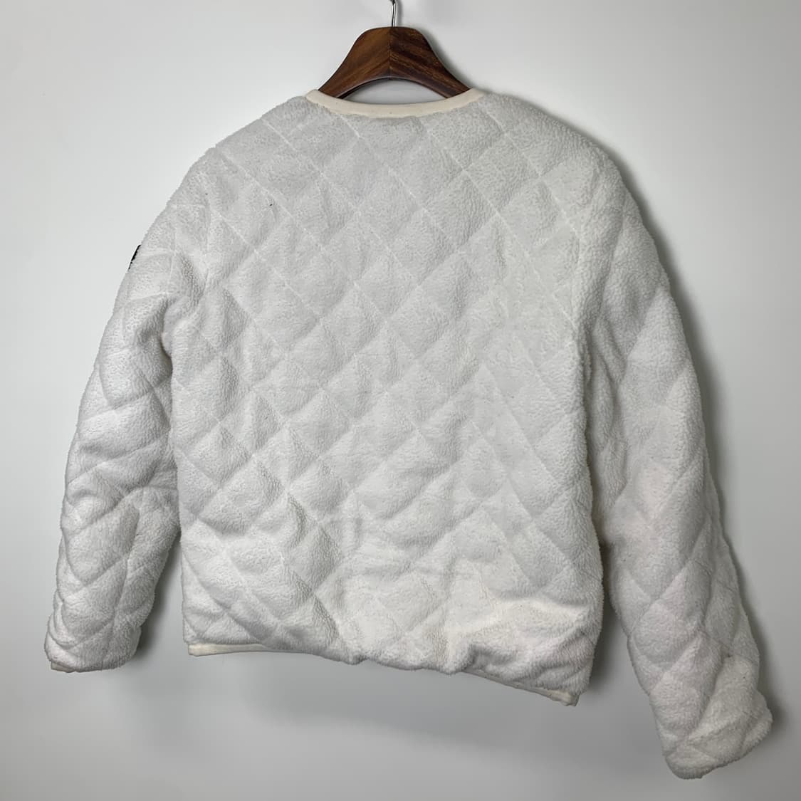 네셔널지오그래픽 화이트 플리스 퀼팅 자켓 상품이미지3