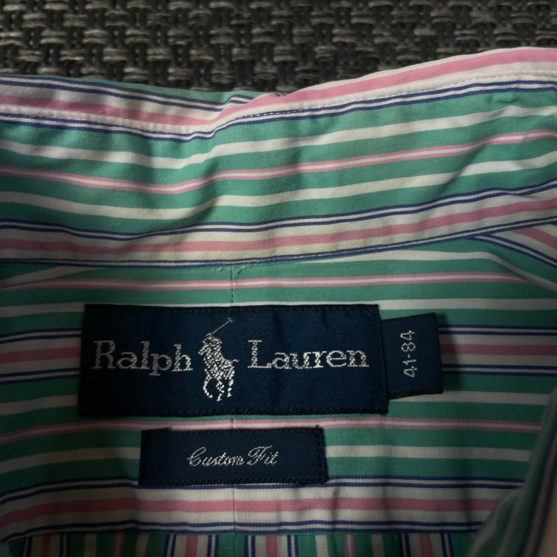 폴로랄프로렌 그린 핑크 스트라이프 긴팔 셔츠 커스텀핏 41-84 상품이미지4