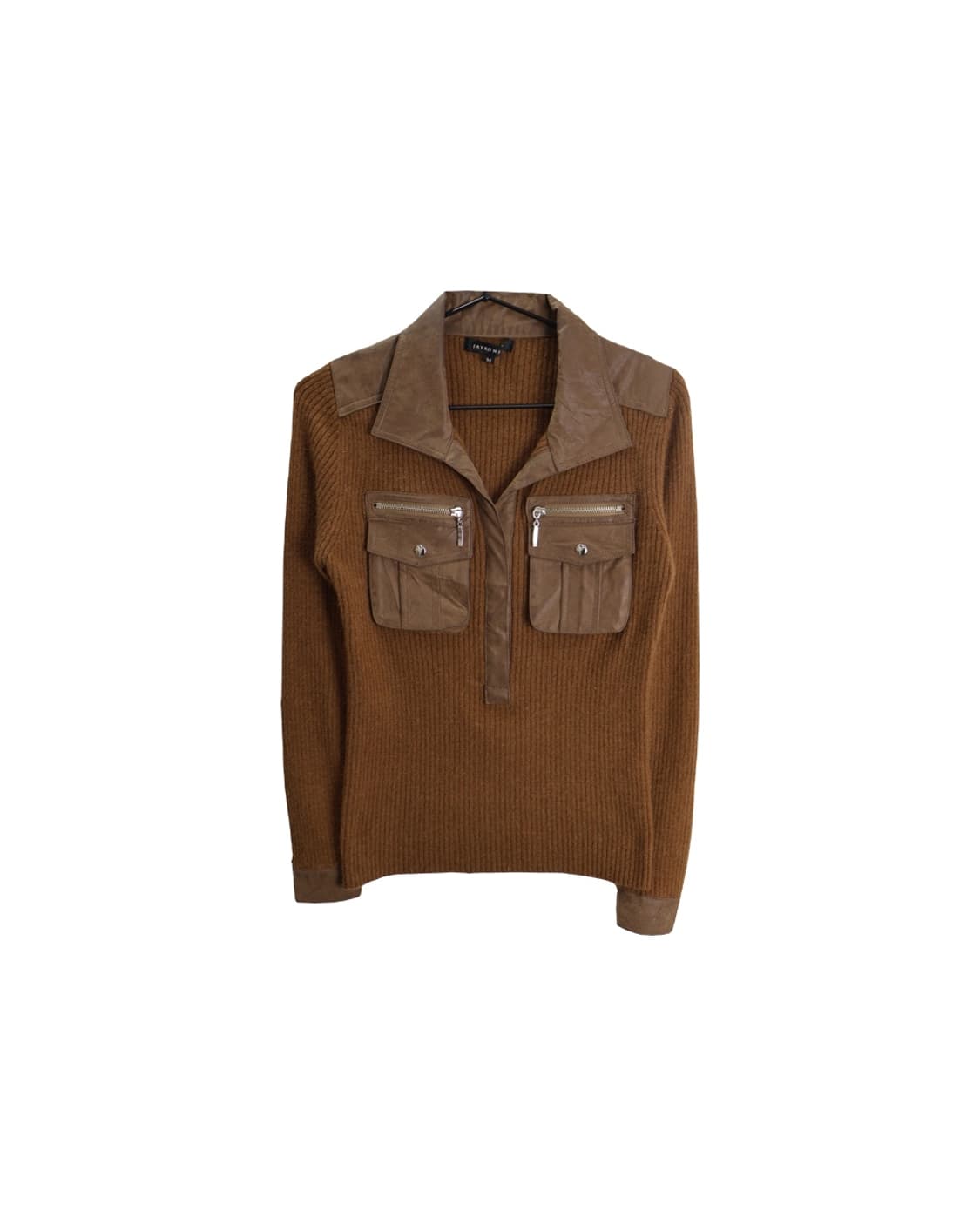 Jpn Brown Wool Knit Shirts 상품이미지2