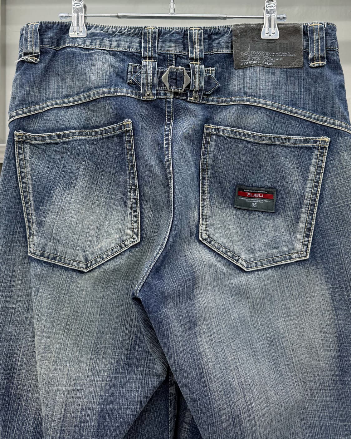 FUBU 00s 사이드라인 와이드 데님 팬츠 상품이미지5