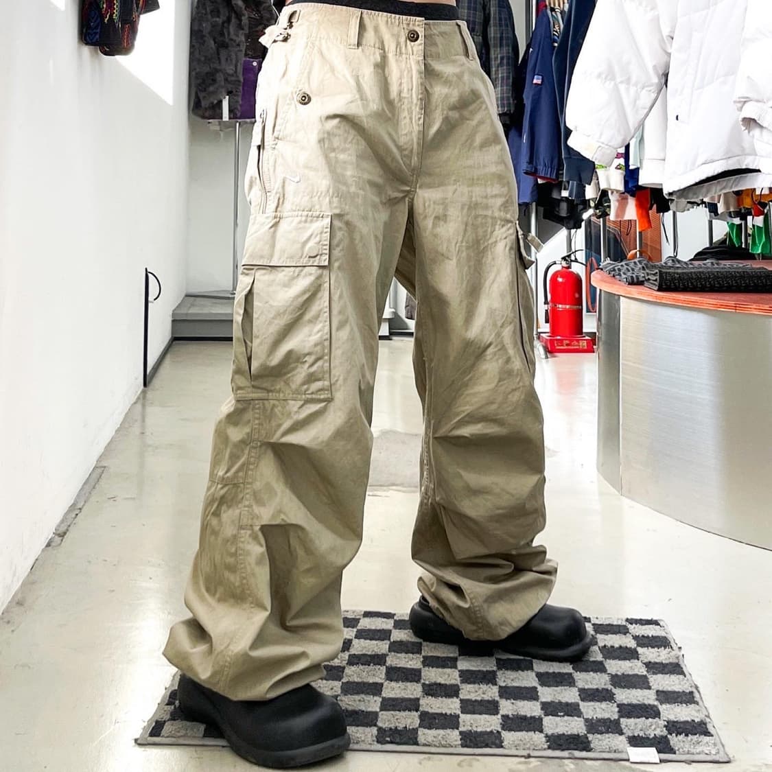 나이키 00s 스우시 제팬라인 코튼 립스탑 카고 팬츠 상품이미지1