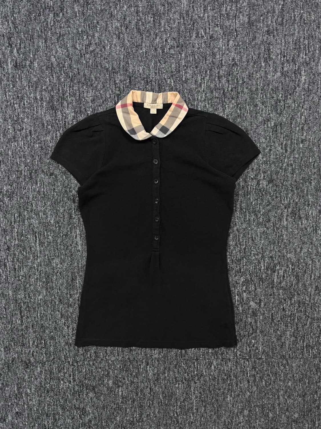 버버리 체크 카라 슬림핏 반팔 상품이미지3