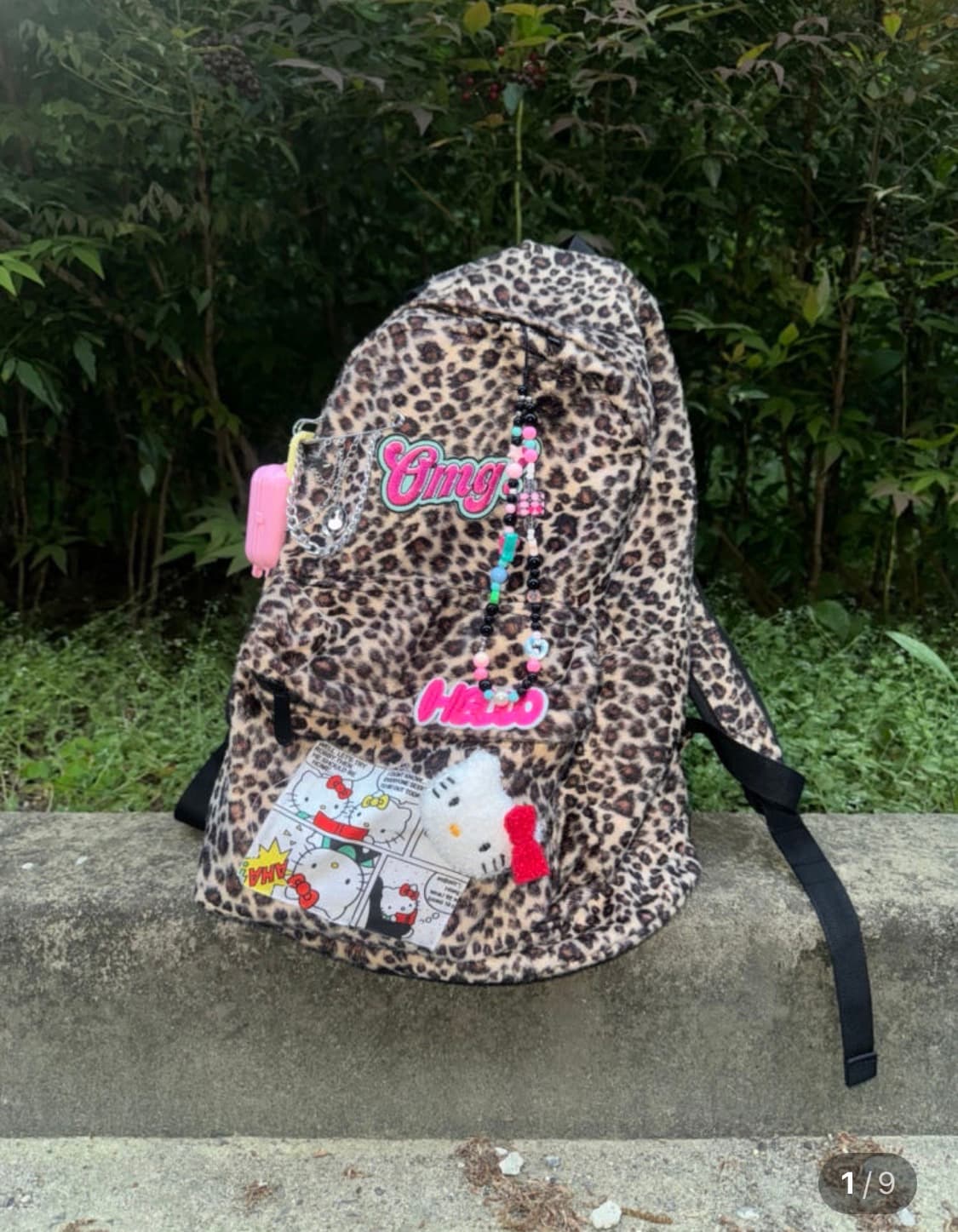 애스크홀 레오파트 호피 헬로키티 백팩 상품이미지1