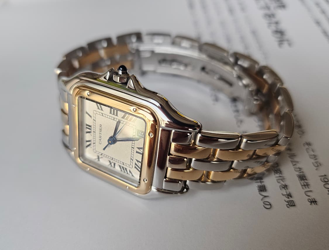 까르띠에 빈티지 팬더 미디움 2줄 콤비 상품이미지3