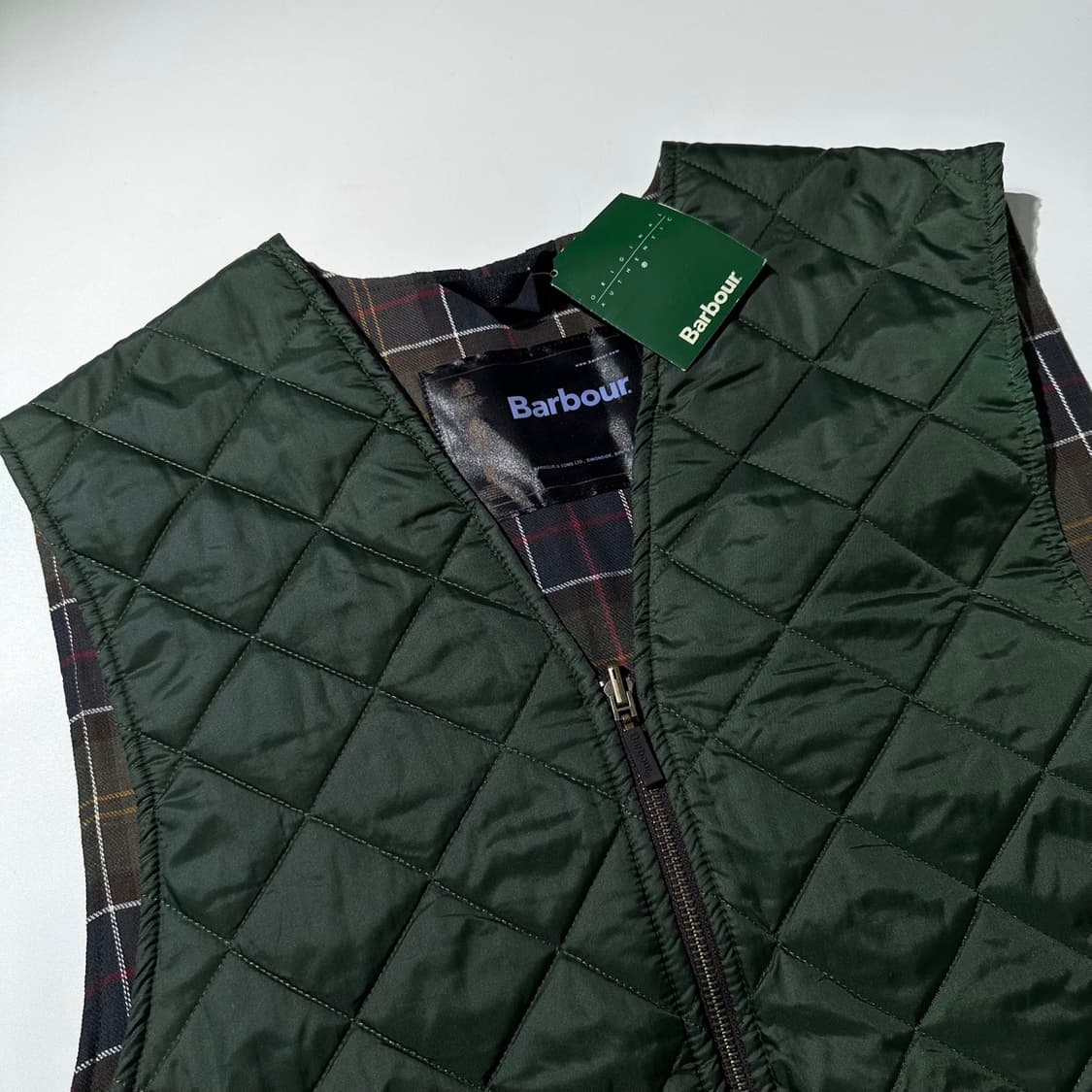 (새상품) 바버 웨이스트 코트 집 인 라이너 퀼팅 베스트  상품이미지4