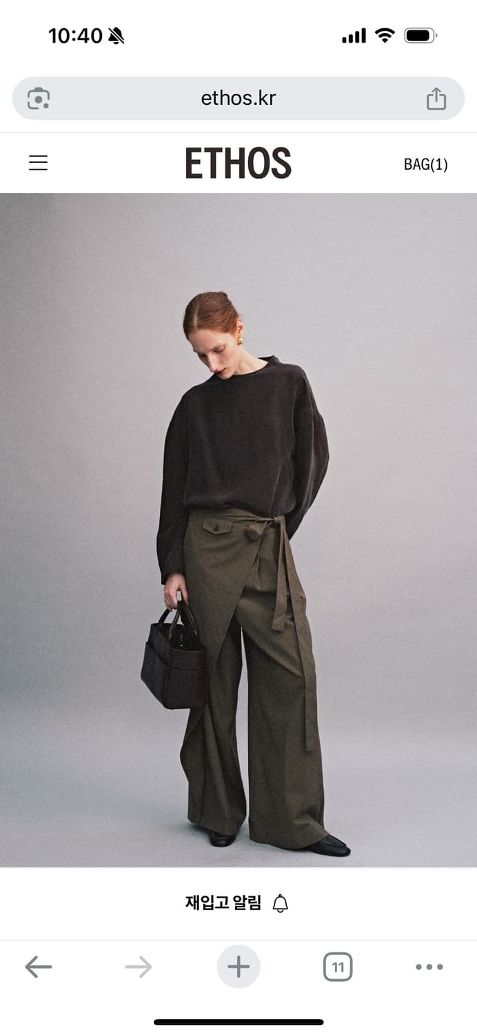 새) CUPRA SILHOUETTE BLOUSE 딥브라운 상품이미지4