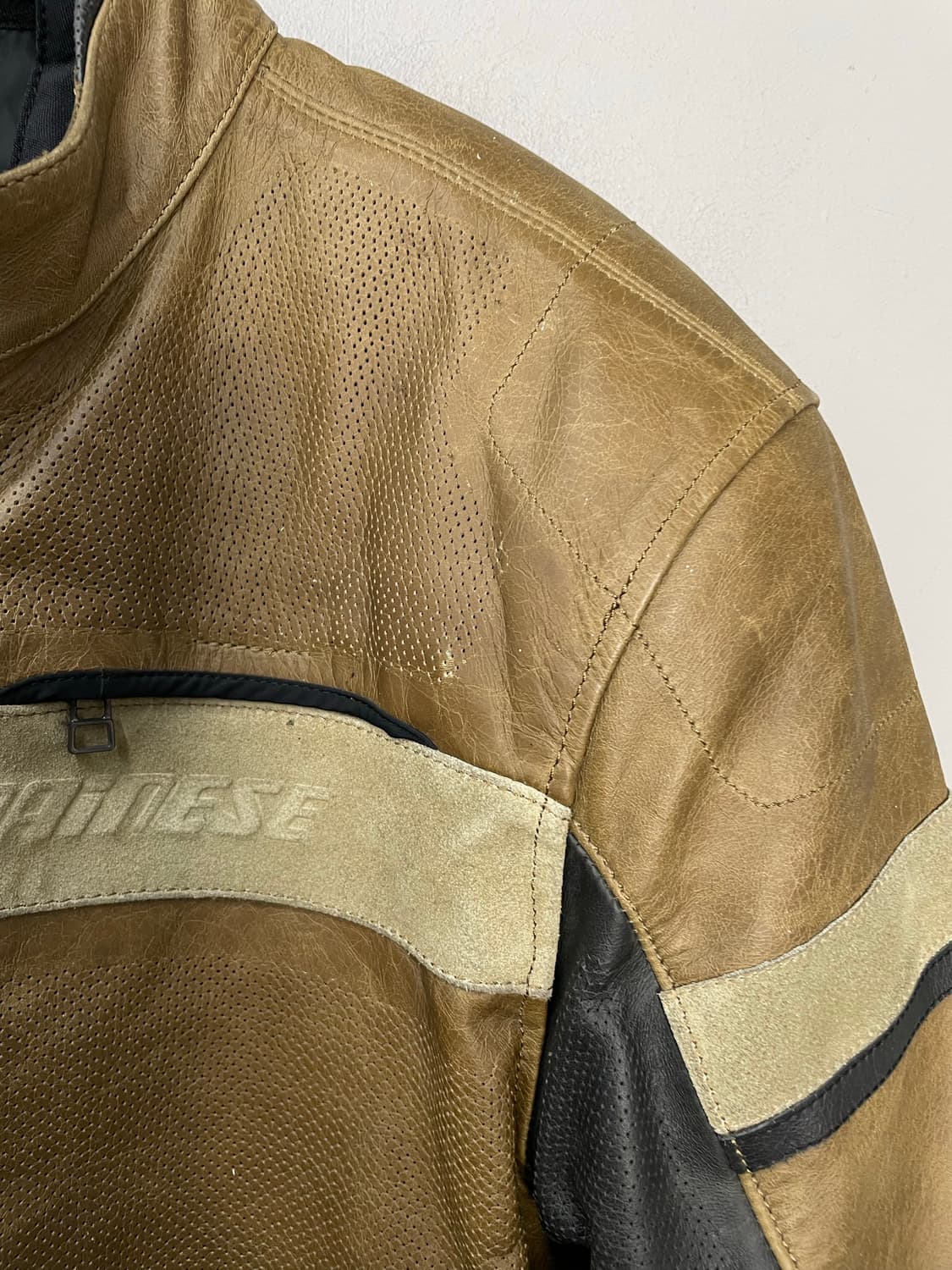 다이네즈 브라운 레더 바이커 자켓 H1725 상품이미지5