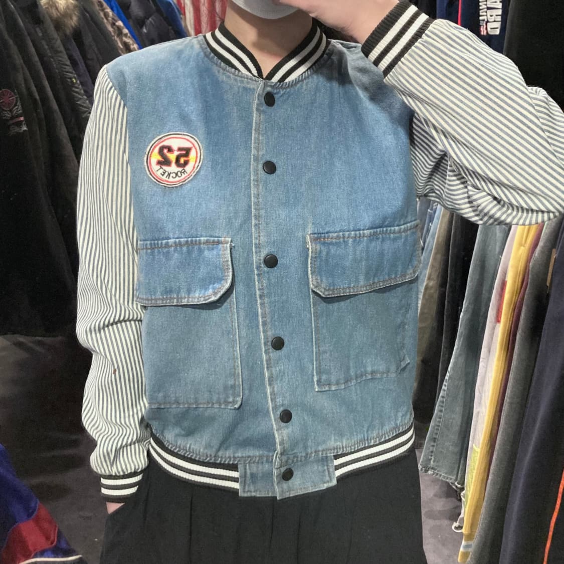 [IM]vtg 크롭 바시티 자켓 상품이미지2