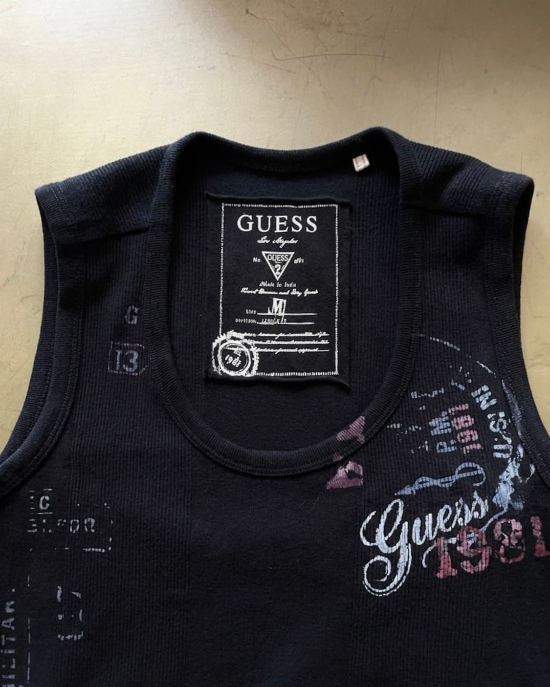 00s GUESS Lettering Golgi Y2K Sleeveless 상품이미지5